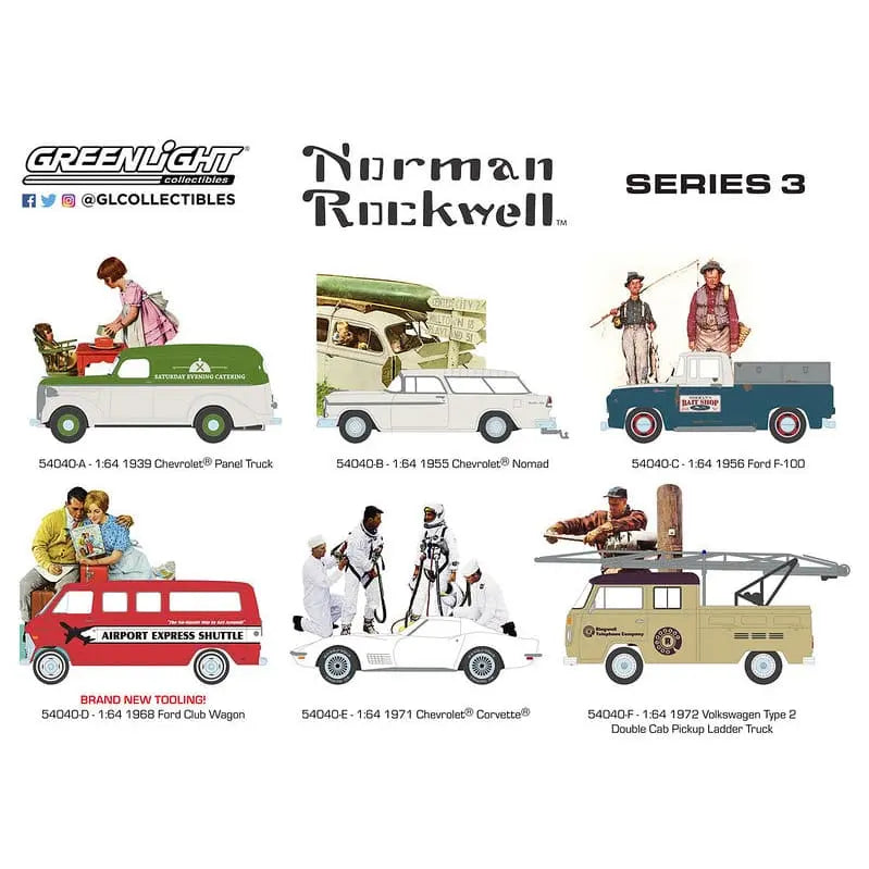 Greenlight - 1:64 Scale Norman Rockwell Series 3 (CASE) - DiecastModeler.com