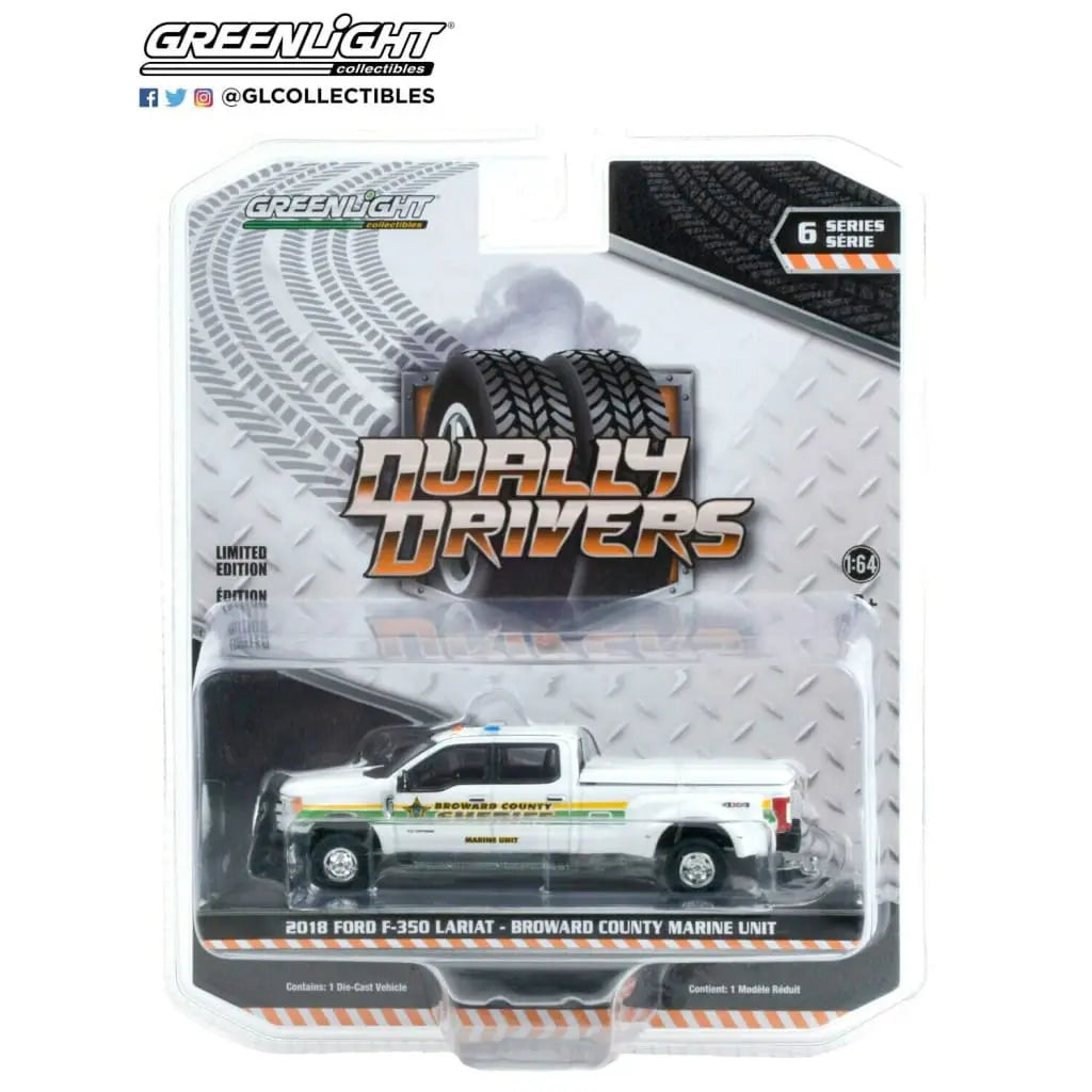 Greenlight - 2018 Ford F-350 Dually - Broward County, FL Sheriff Truck -1:64 die - DiecastModeler.com