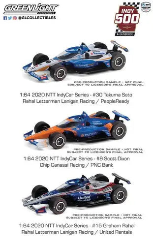 Greenlight - 2020 Indianapolis 500 Podium 3-Car Set - 1:64 scale - DiecastModeler.com