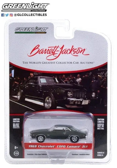 Greenlight - Barrett Jackson 1969 Chevrolet® COPO Camaro® ZL1 in Fathom Green - DiecastModeler.com