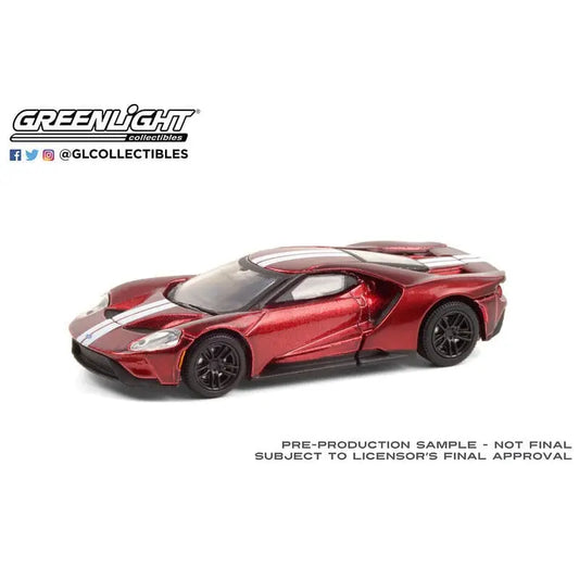 Greenlight - Barrett Jackson 2017 Ford GT in Liquid Red with White Stripes - DiecastModeler.com