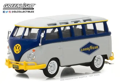 Greenlight - Running on Empty Series 1 -Volkswagen Type 2 (T1) Samba Bus - Goodyear Tires - DiecastModeler.com