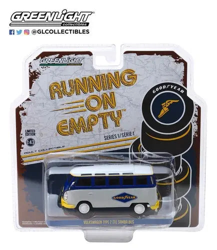 Greenlight - Running on Empty Series 1 -Volkswagen Type 2 (T1) Samba Bus - Goodyear Tires - DiecastModeler.com