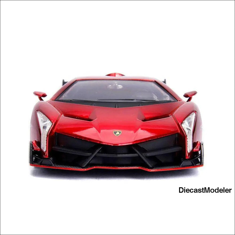 Hyper-Spec Lamborghini Veneno Hard Top (2017, 1:24, diecast model (Red, Boxed)-DiecastModeler