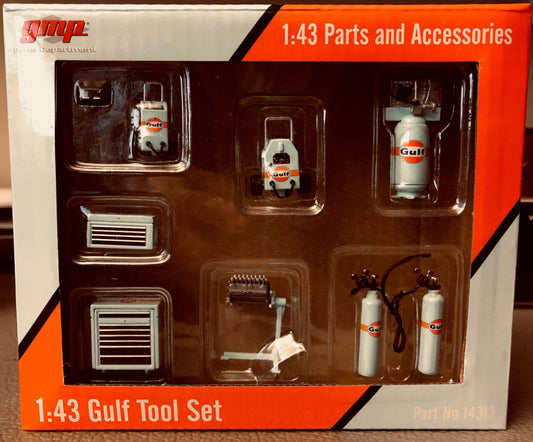  GMP - Gulf Oil Shop Tool Set #1 (1:43 Scale, Light Blue/Orange)