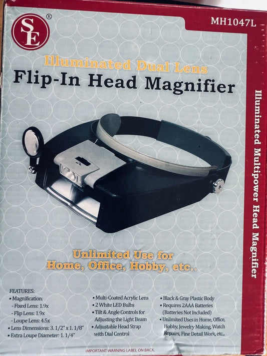 Illuminated Dual Lens Flip-In Head Magnifier - DiecastModeler.com