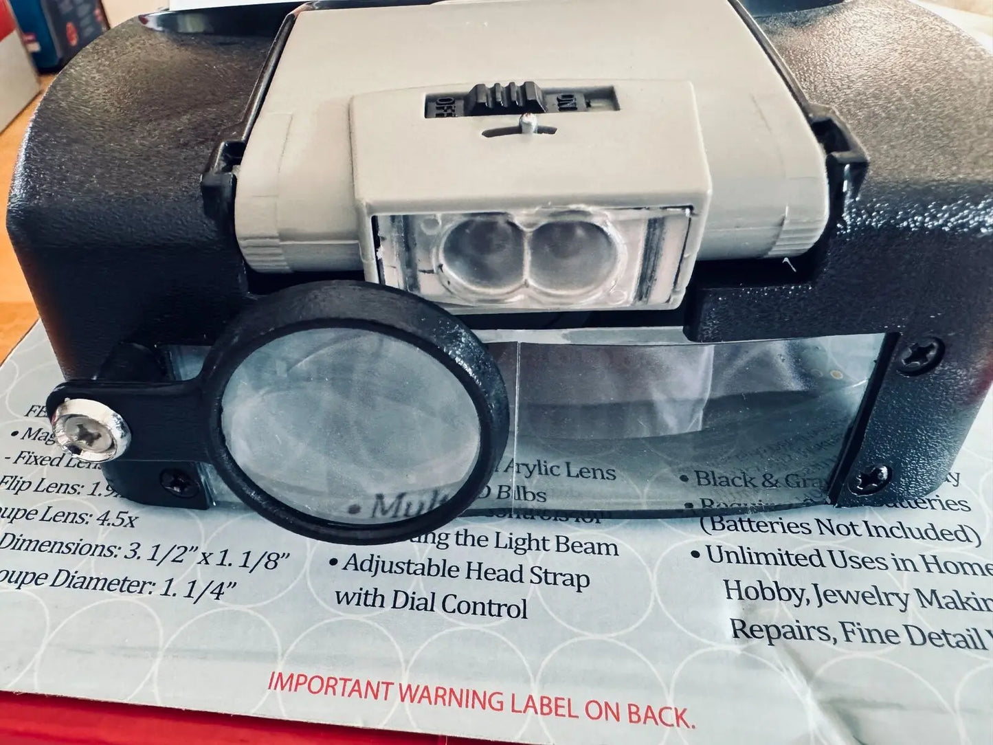 Illuminated Dual Lens Flip-In Head Magnifier - DiecastModeler.com