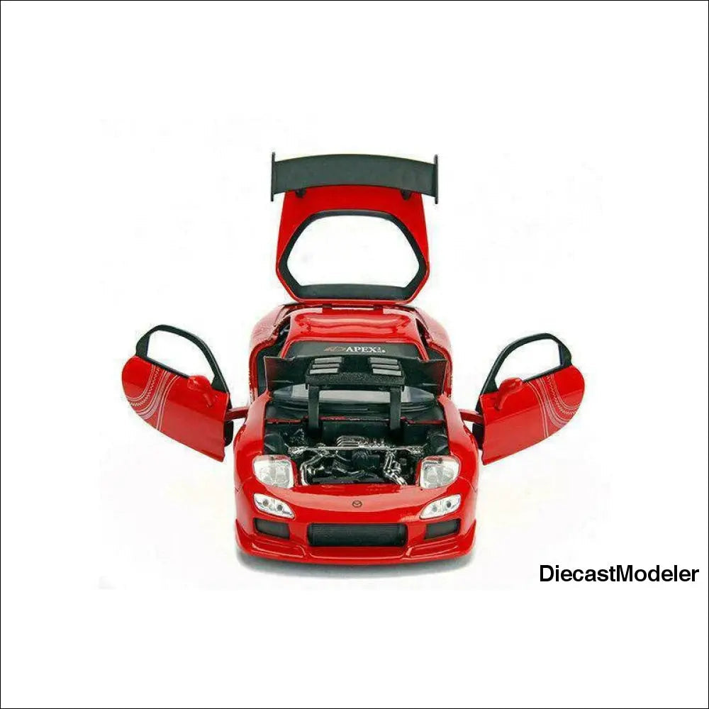 JDM Tuners Mazda RX-7 Hard Top (1993, 1/24, diecast model car (Red)-DiecastModeler