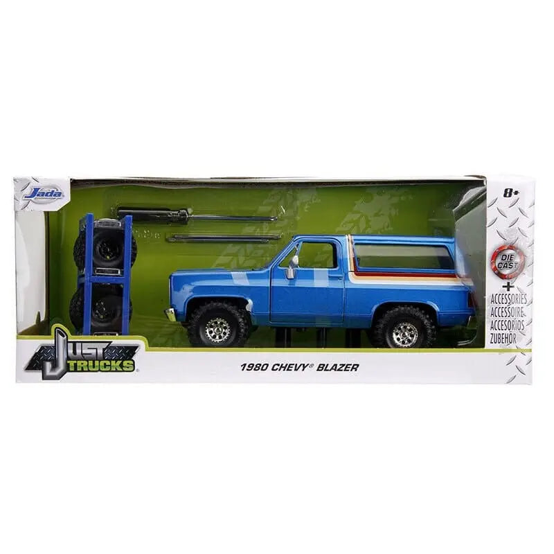 Jada Just Trucks - 1980 Chevy Blazer (Blue). 1:24 scale diecast collectible mod - DiecastModeler.com