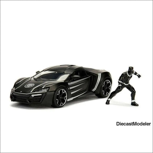Jada Toys - Metals Die Cast | Lykan Hypersport with Black Panther figure (1/24)-DiecastModeler