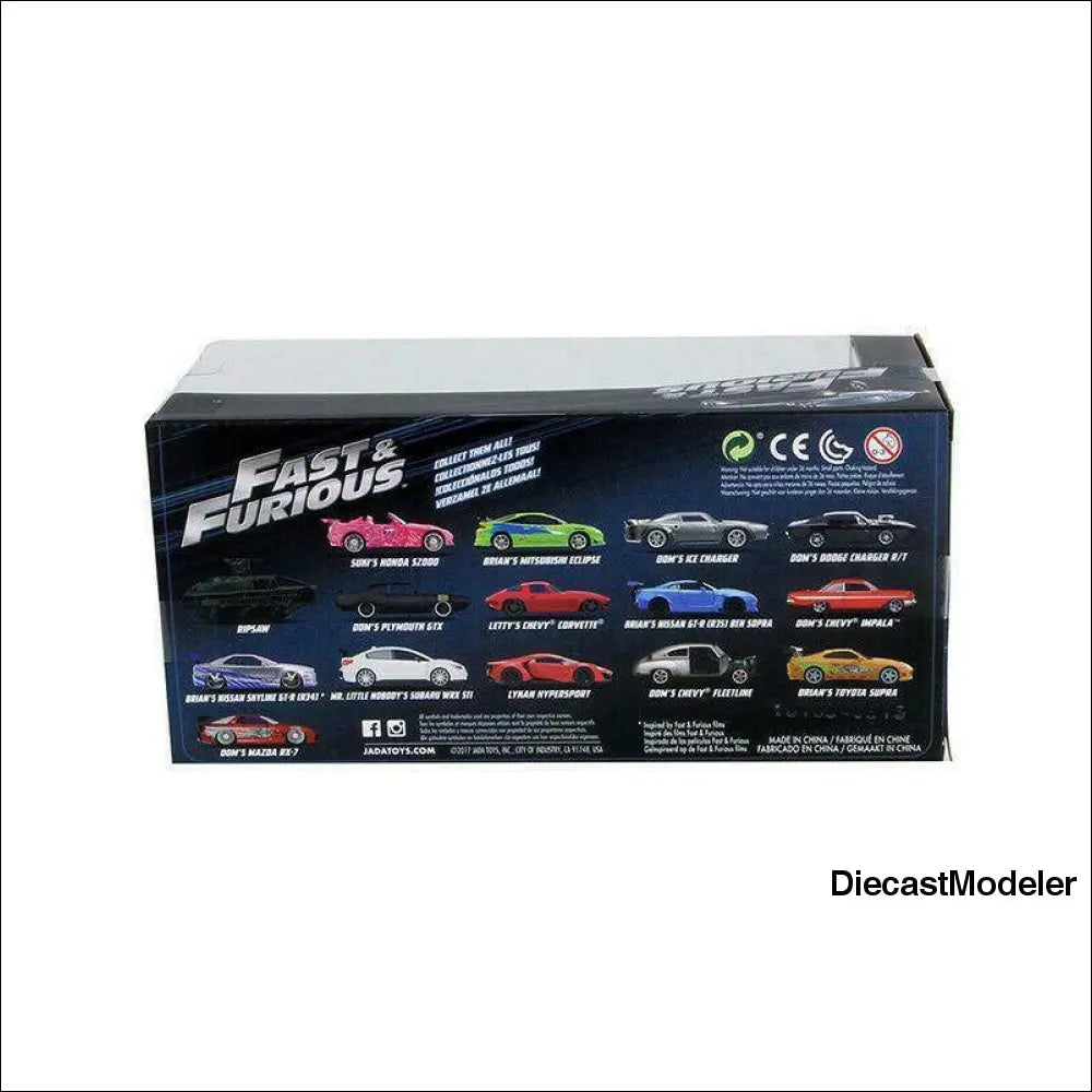 Jada Toys Fast & Furious - Brian's Nissan GT-R Ben Sopra (R351-Candy Blue)-DiecastModeler
