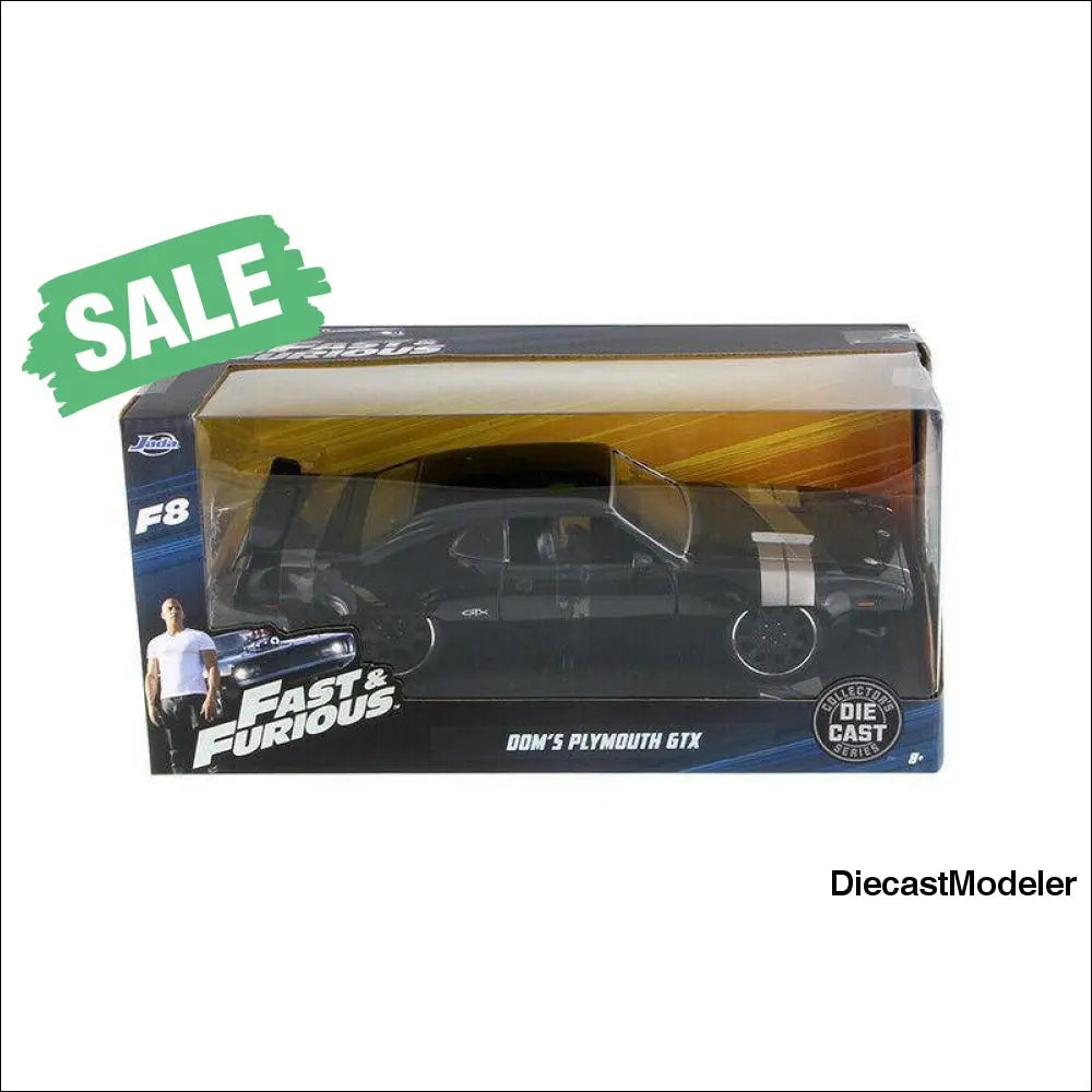 Jada Toys Fast & Furious - Dom's Plymouth GTX (Black)-DiecastModeler