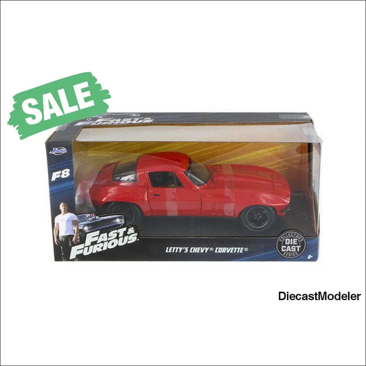 Jada Toys Fast & Furious - Letty's Chevy Corvette (Red)-DiecastModeler