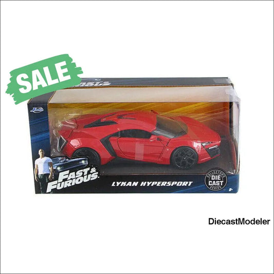 Jada Toys Fast & Furious - Lykan Hypersport (Red)-DiecastModeler