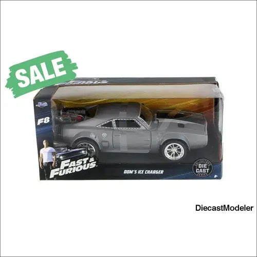 Jada Toys Fast & Furious - Dom's Ice Charger (Semi Gun Metal Grey) - DiecastModeler.com