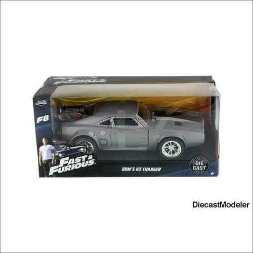 Jada Toys Fast & Furious - Dom's Ice Charger (Semi Gun Metal Grey) - DiecastModeler.com