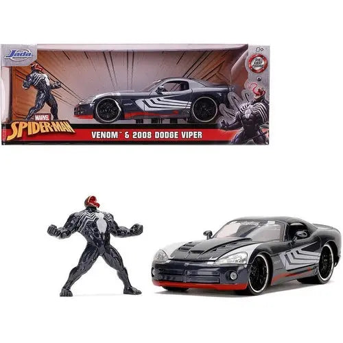 Jada Toys - Hollywood Rides | Marvel Spider-Man 2008 Dodge Viper with Venom figure 1:24 - DiecastModeler.com