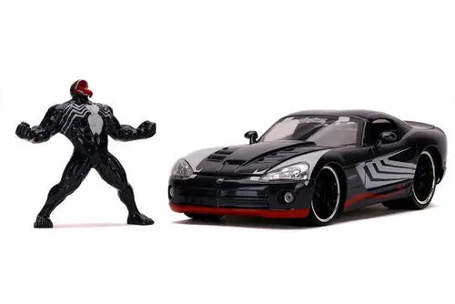 Jada Toys - Hollywood Rides | Marvel Spider-Man 2008 Dodge Viper with Venom figure 1:24 - DiecastModeler.com