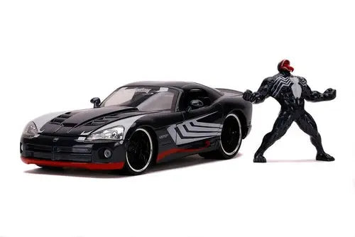 Jada Toys - Hollywood Rides | Marvel Spider-Man 2008 Dodge Viper with Venom figure 1:24 - DiecastModeler.com