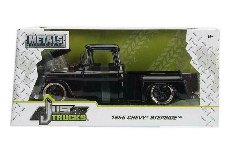  Jada Toys - Metals Die Cast 1955 Chevy Stepside Pickup Black, 1:24 scale