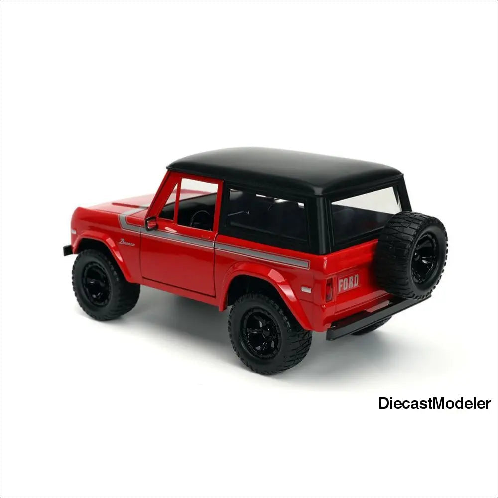 Just Trucks - Ford Bronco with Extra Wheels (1973, 1/24 scale)-DiecastModeler