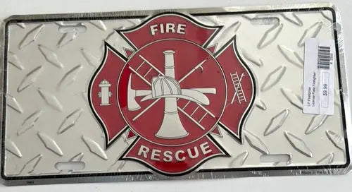 License Plate: Fire & Rescue License plate -Sign - DiecastModeler.com