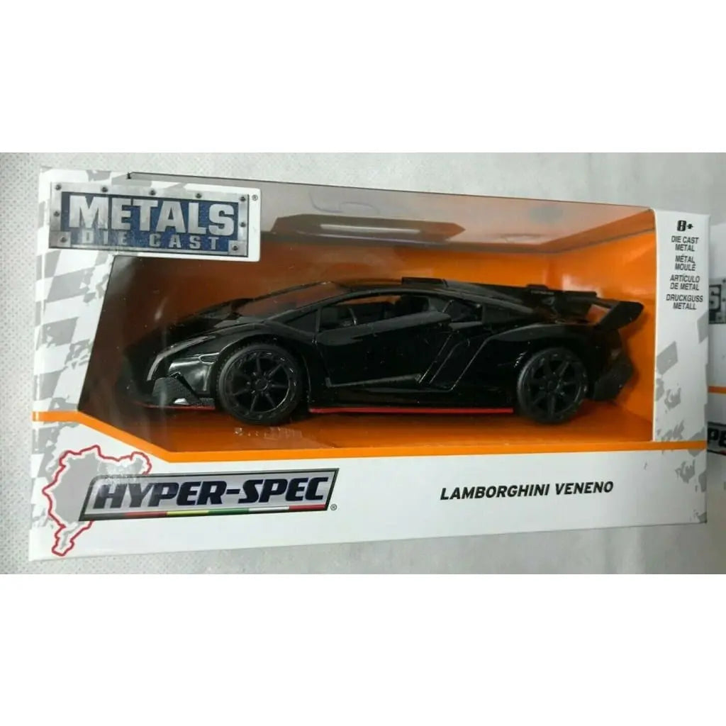 Metals Die Cast | Hyper-Spec 2017 Lamborghini Veneno Hardtop. Black - 1:32 - DiecastModeler.com