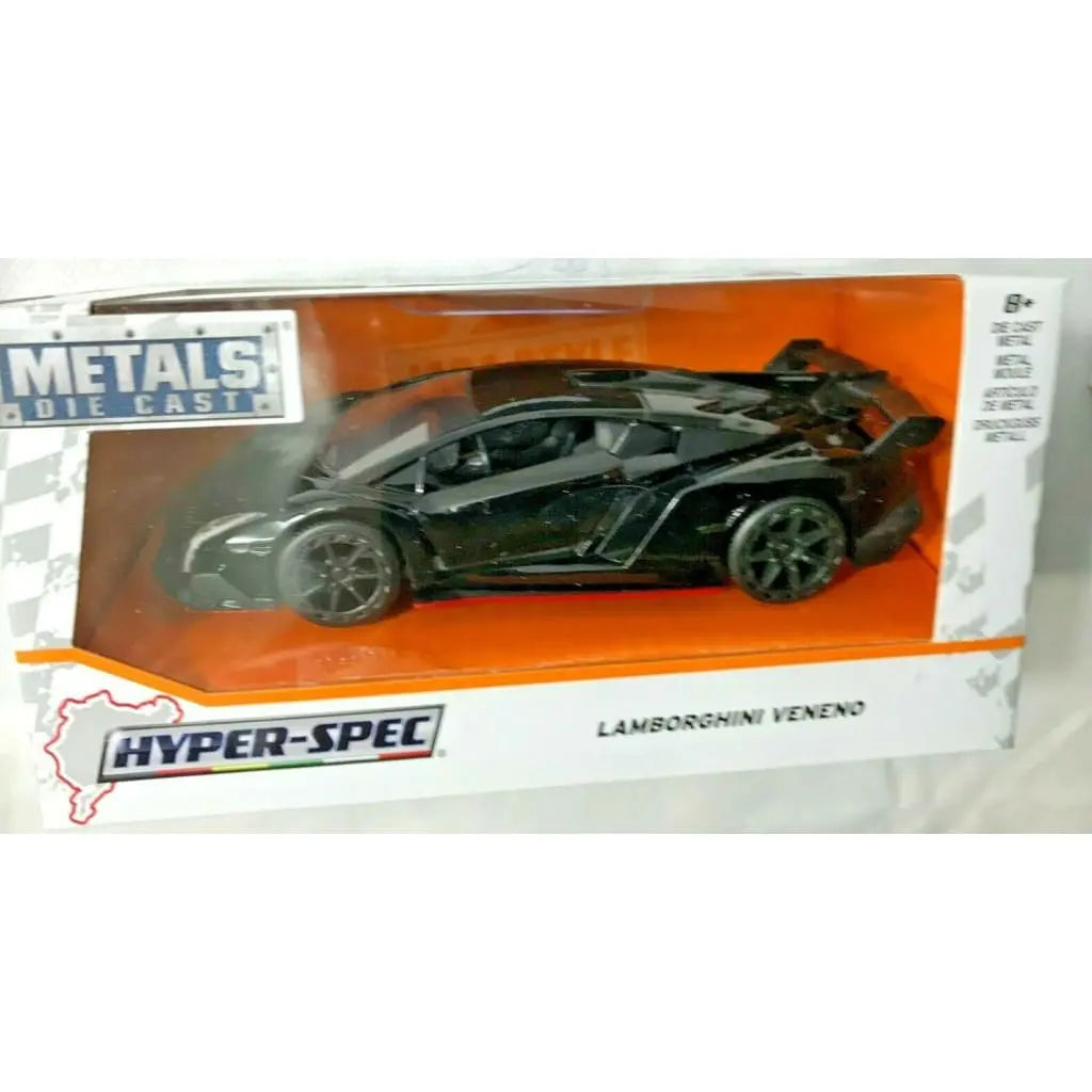 Metals Die Cast | Hyper-Spec 2017 Lamborghini Veneno Hardtop. Black - 1:32 - DiecastModeler.com