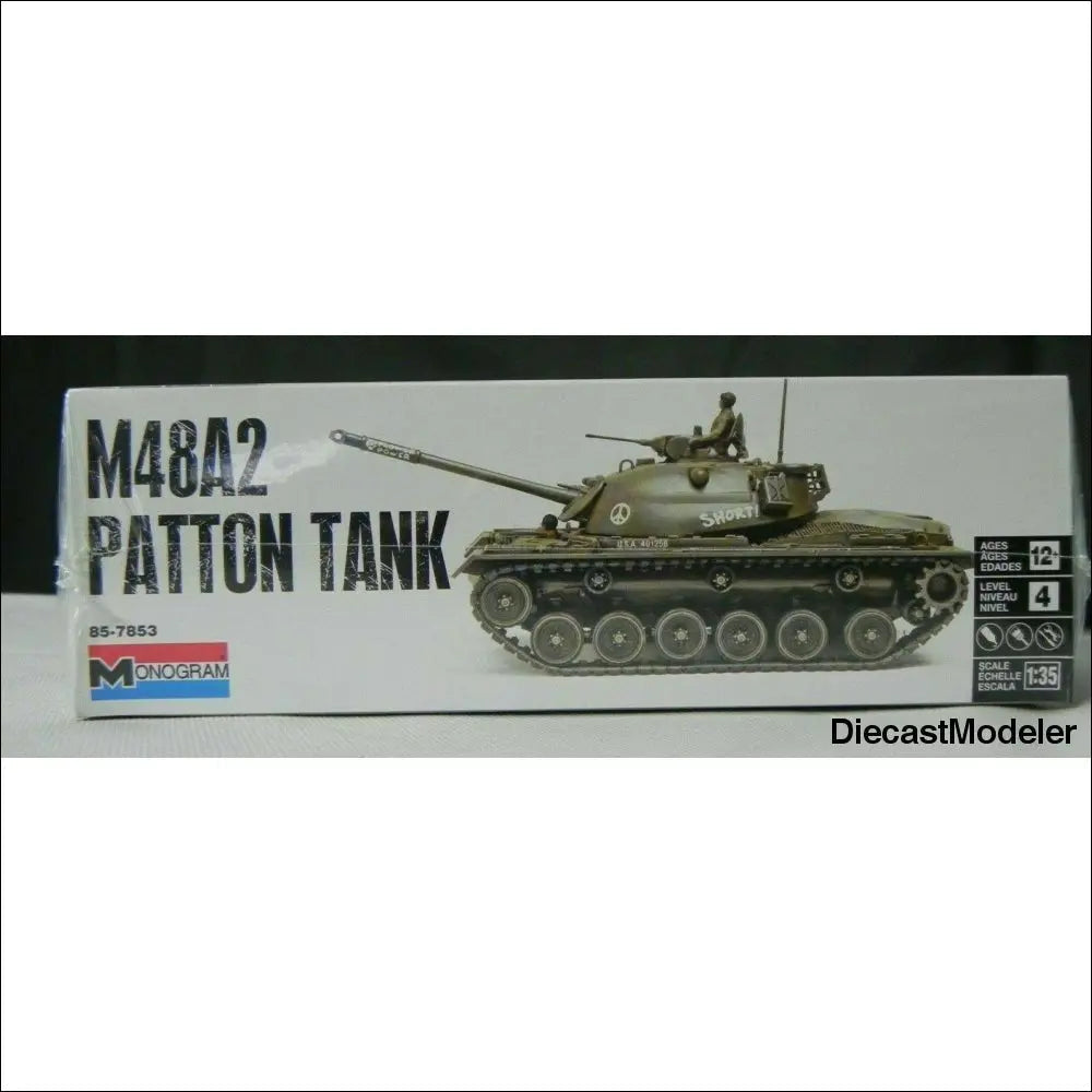  Monogram M48A2 Patton Tank - Plastic Model Kit