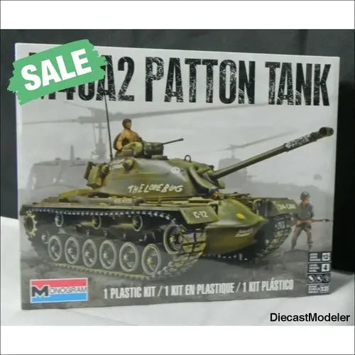 Monogram M48A2 Patton Tank - Plastic Model Kit - DiecastModeler.com