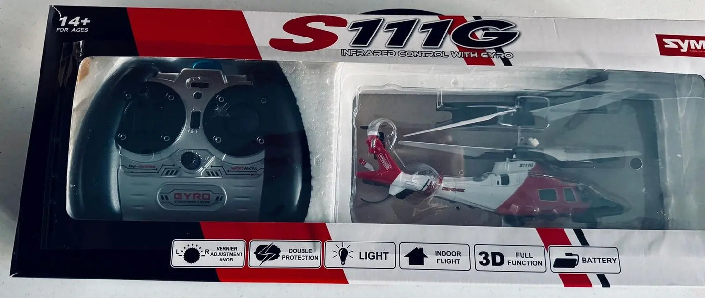 Original Syma S111G three-channel remote control helicopter anti-collision anti- - DiecastModeler.com