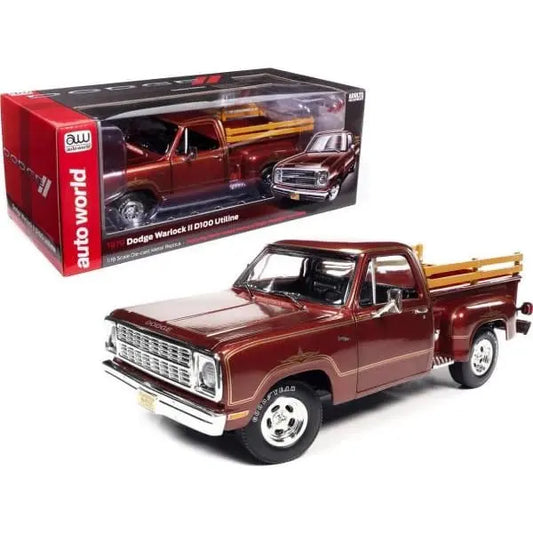 1:18 1979 Dodge D100 Stepside Warlock II – AW298/RED Pickup Truck - DiecastModeler.com