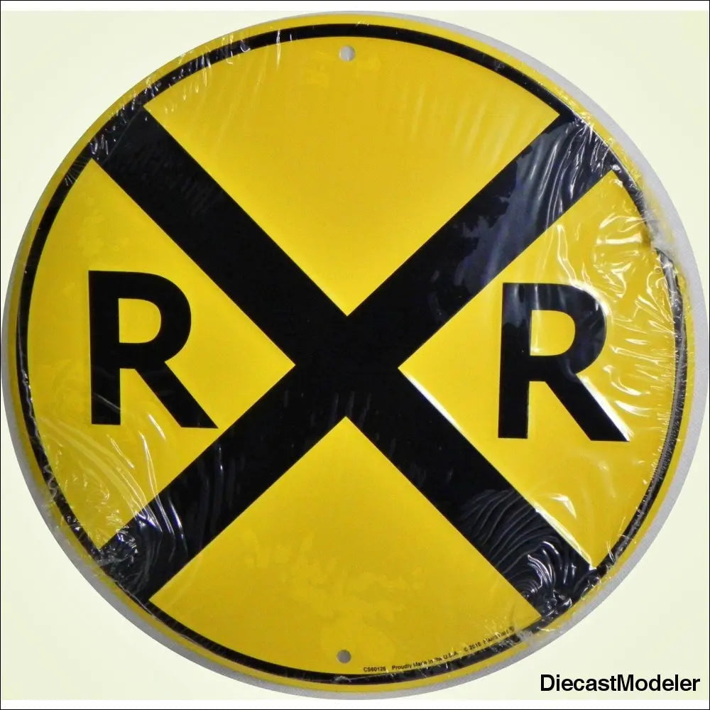 Railroad Crossing Sign 12 inch-DiecastModeler