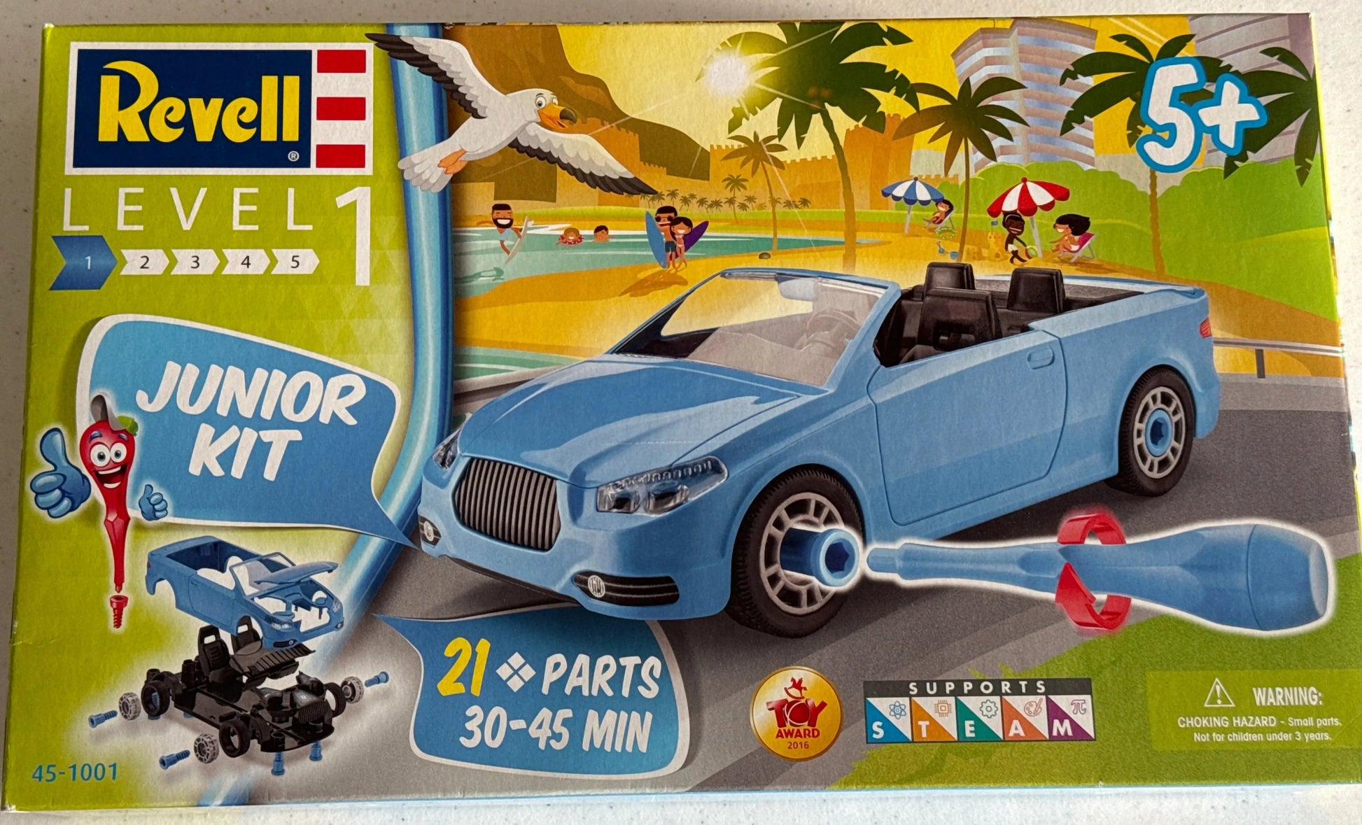 Revell Junior Roadster Convertible Model Kit, Blue - DiecastModeler.com