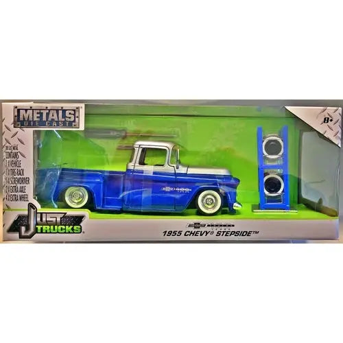 Jada Die Cast Just Trucks 1955 Chevy Stepside Pickup 1/24 B/S - DiecastModeler.com