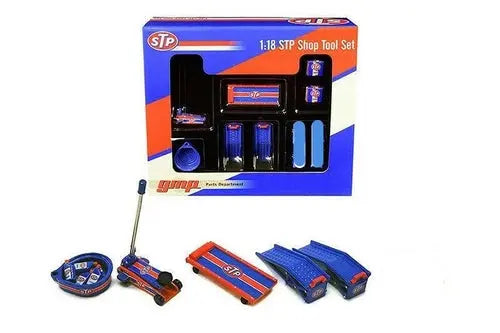 STP Oil Garage Shop Tool Set 1 (5 pc. set, 1:18 Scale)(DISC) - DiecastModeler.com