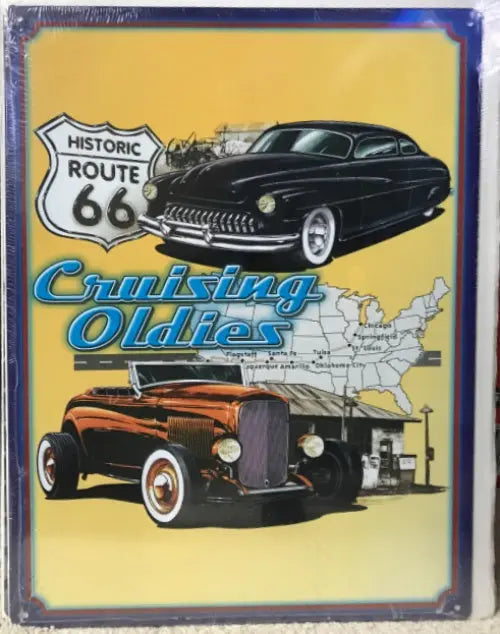 Tin Sign: Cruizing Oldies - DiecastModeler.com