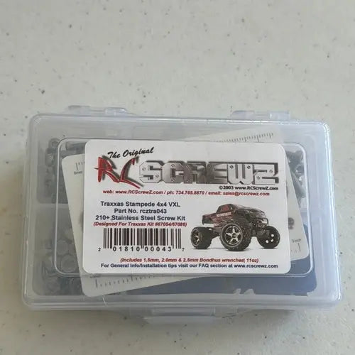 RCScrewZ  Stampede 4x4 / VXLStainless Screw Kit - DiecastModeler.com