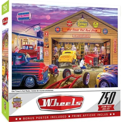 Wheels - Old Timer Hot Rods 750 Pcs Jigsaw Puzzle - DiecastModeler.com