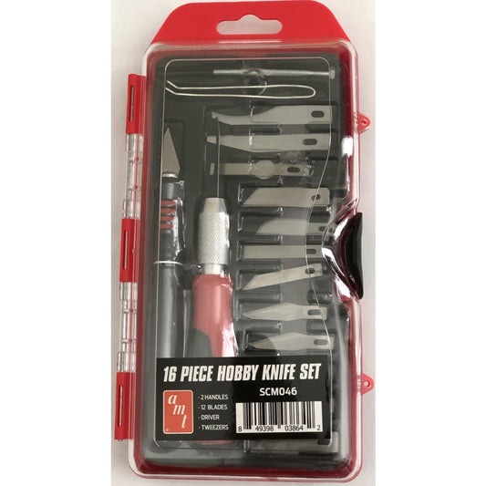 AMT 16 Piece Hobby Knife Set - Home & Garden:Tools Workshop