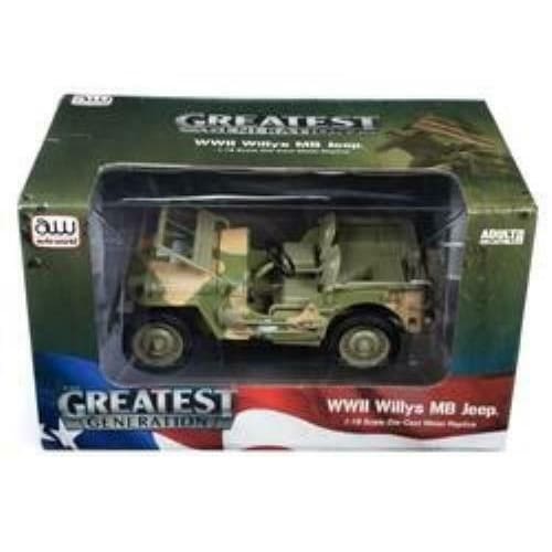 Aw - wwii willys mb jeep (medic) 1:18 scale toys &