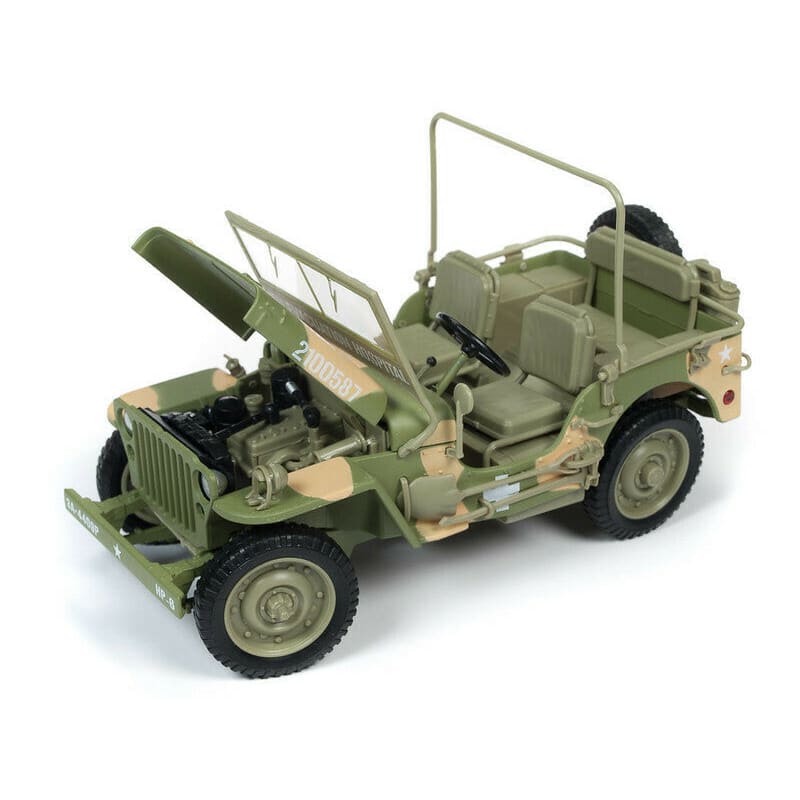 Aw - wwii willys mb jeep (medic) 1:18 scale toys &