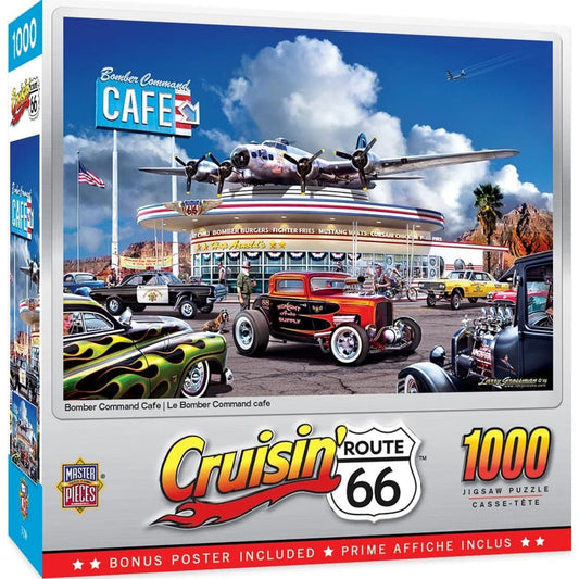 Cruisin’ route 66 bomber command café 1000 piece jigsaw