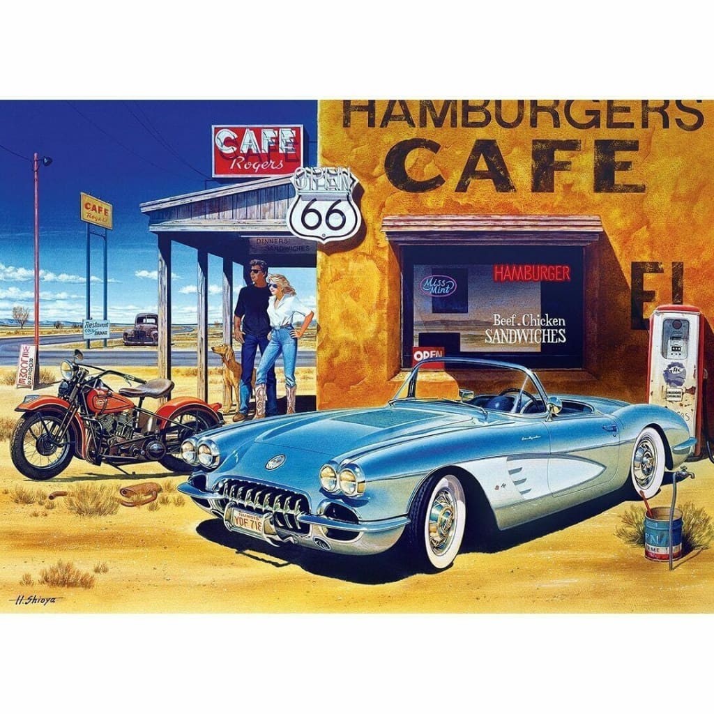 Cruisin’ route 66 - cafe 1000 piece jigsaw puzzle toys &