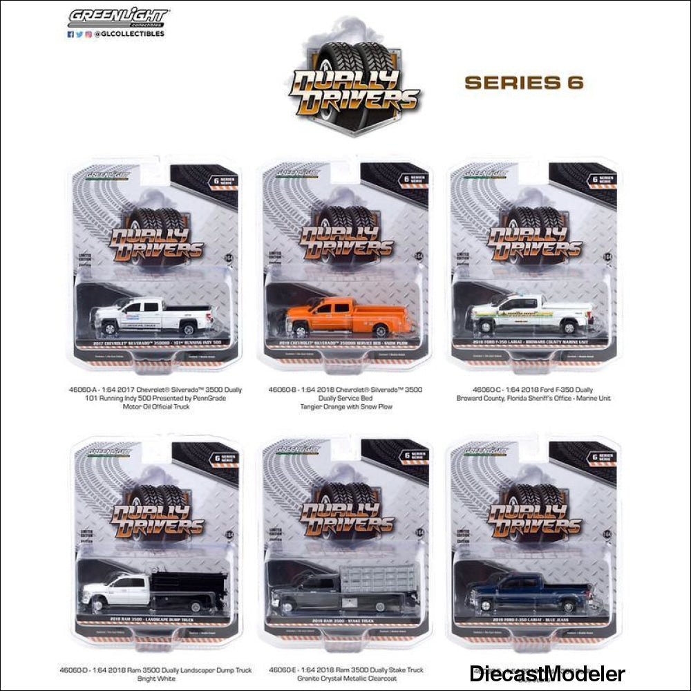  GL - Dually Drivers Series 6 - 6-Piece Diecast Set (CASE)