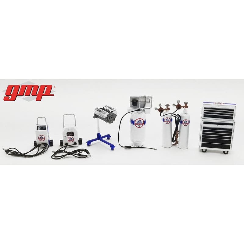 Gmp - 1:18 shelby shop tool set #1- 6 pc diecast & toy