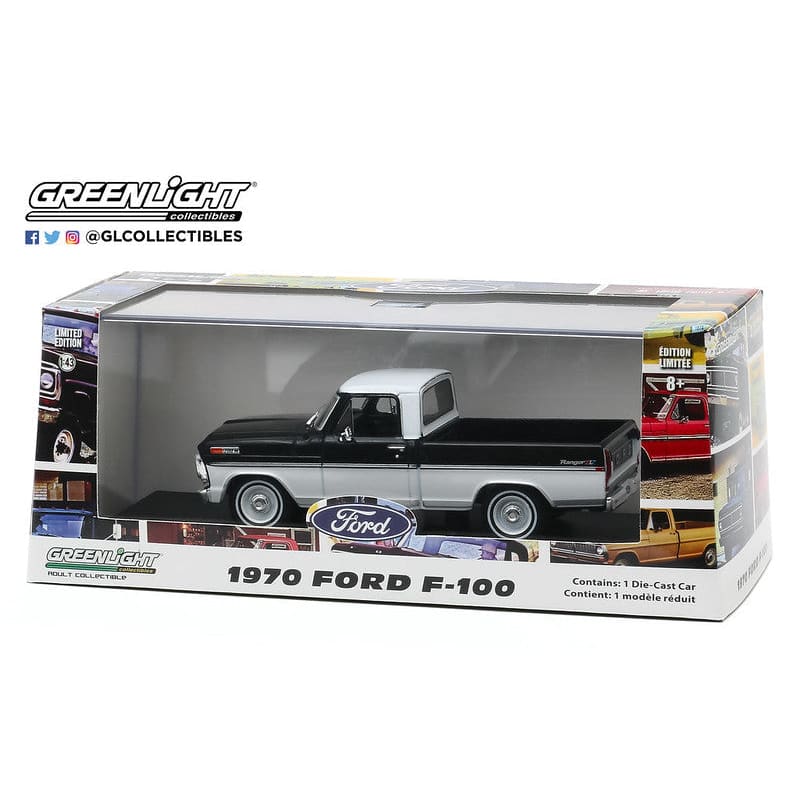 Greenlight - 1:43 scale 1970 ford f - 100 raven black