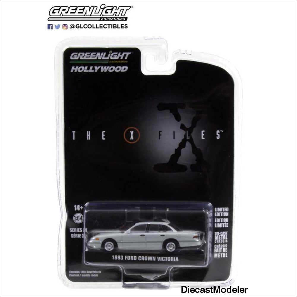 Greenlight - 1993 Ford Crown Victoria - Washington D.C. Unmarked Agent - The X-Files (1993-2002 TV-DiecastModeler