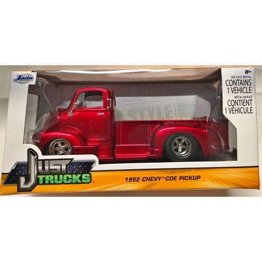 Jada just trucks - 1952 chevy coe pickup (red) 1:24 toys &