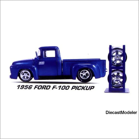Jada just trucks - 1956 ford f - 100 pickup (nx/blue)1:24